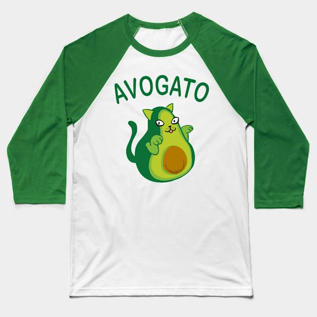 Avogato Avocadio Baseball T-Shirt by hothippo
